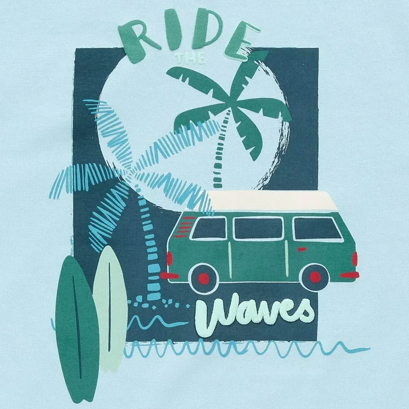 Sense Organics T-Shirt OSWIN Camper Light Blue