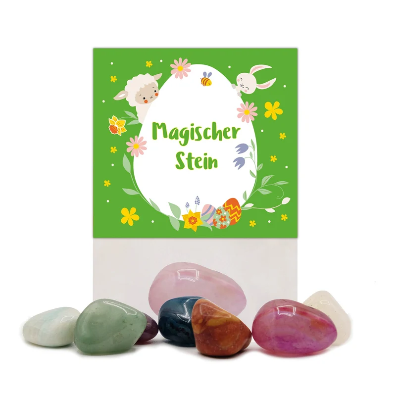 8er Set Glückssteine Ostern