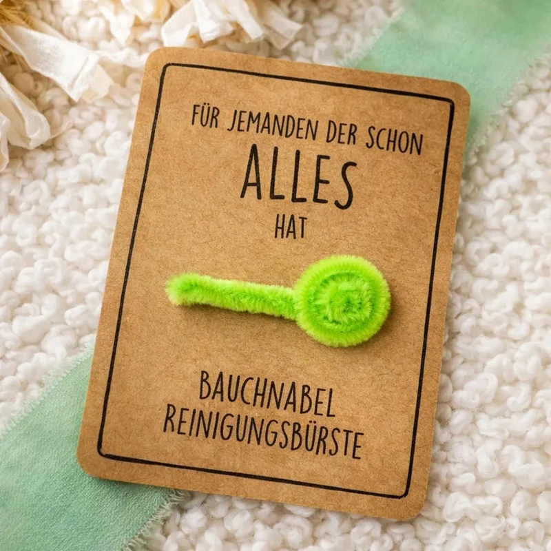 Bauchnabelreinigungsbürste – Lustige Scherzartikel Bürste für den Bauchnabel