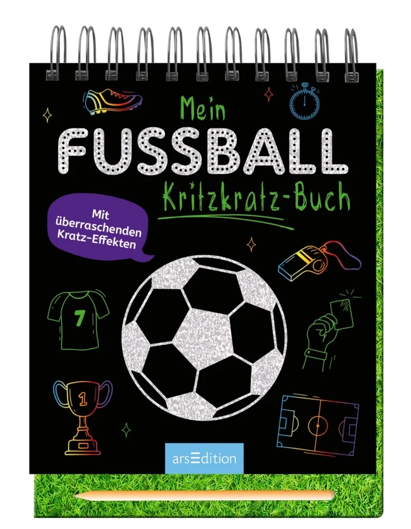 arsEdition Mein Fußball Kritzkratz-Buch
