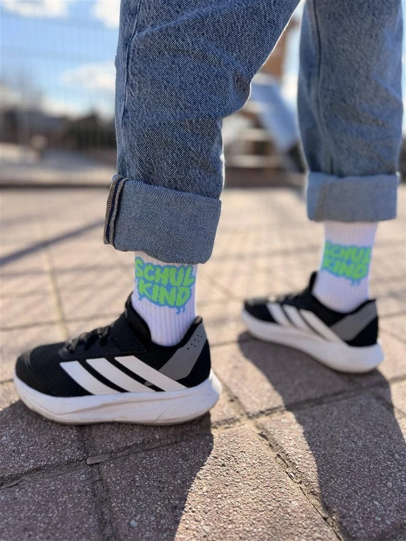 my day my dream Schulkind-Socken Graffiti Grün