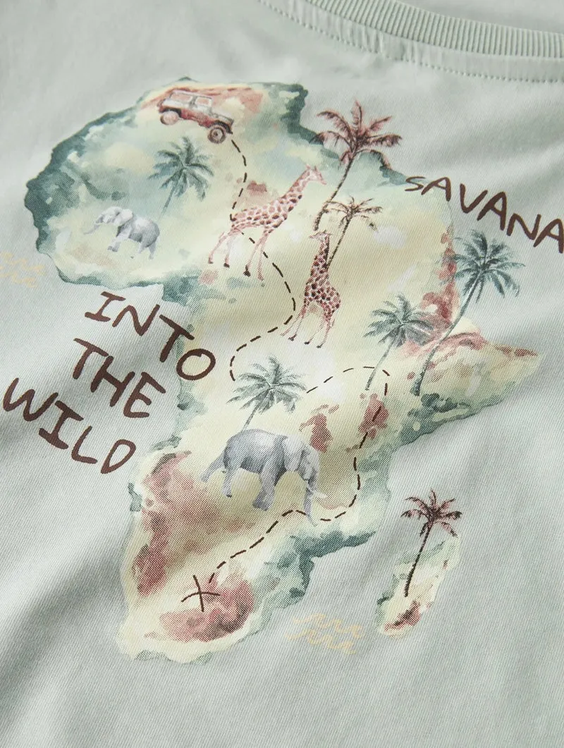 name it T-Shirt Safari (nmmhugo) Pale Aqua