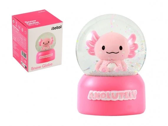 Schneekugel Axolotl AXOLUTELY – Süße Glitzerkugel mit Axolotl | i-Total