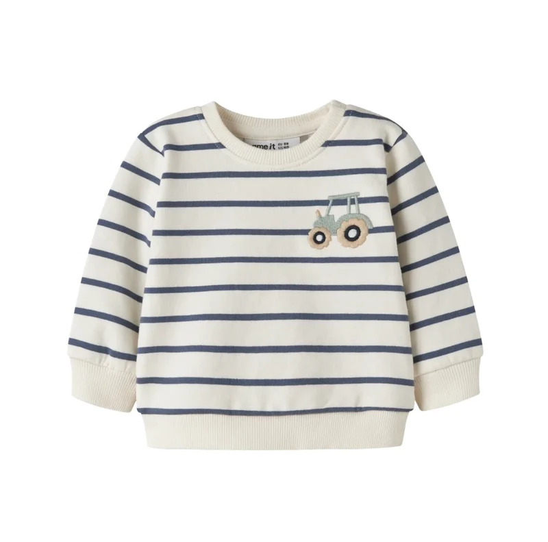 name it Baby Sweatshirt (nbmlarsbo) Antique White