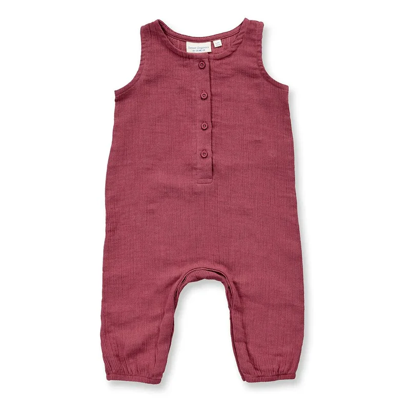 Sense Organics Baby Romper Rosenbraun