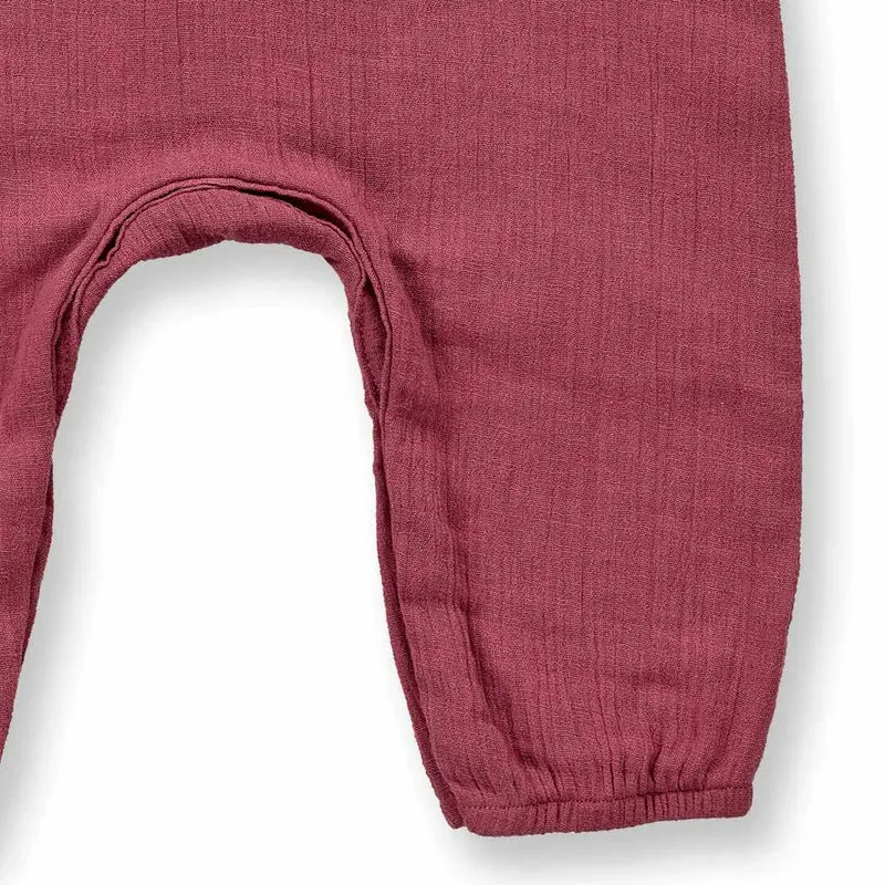Sense Organics Baby Romper Rosenbraun