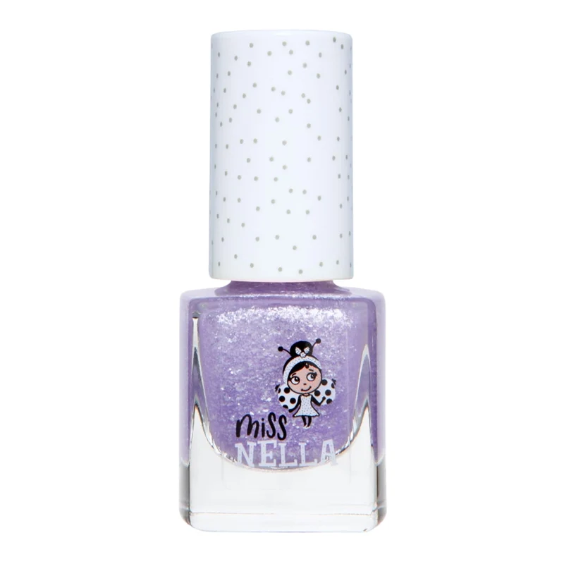 Miss Nella glitzernder kinderfreundlicher, geruchsfreier Peel-Off Nagellack Sparkly Zebra