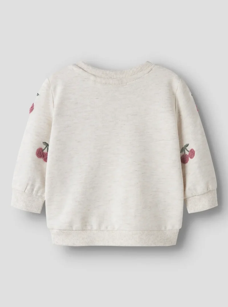 name it Sweatshirt beige meliert mit Kirschen (nbffairy)