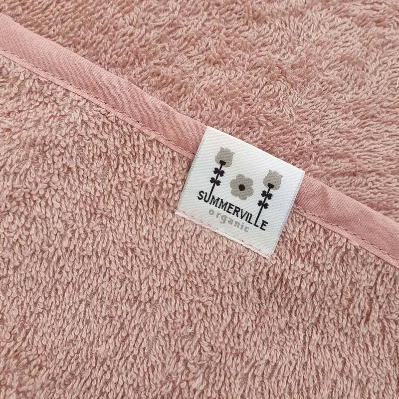 Bio-Babytuch mit Kapuze Rabbit Pale Mauve