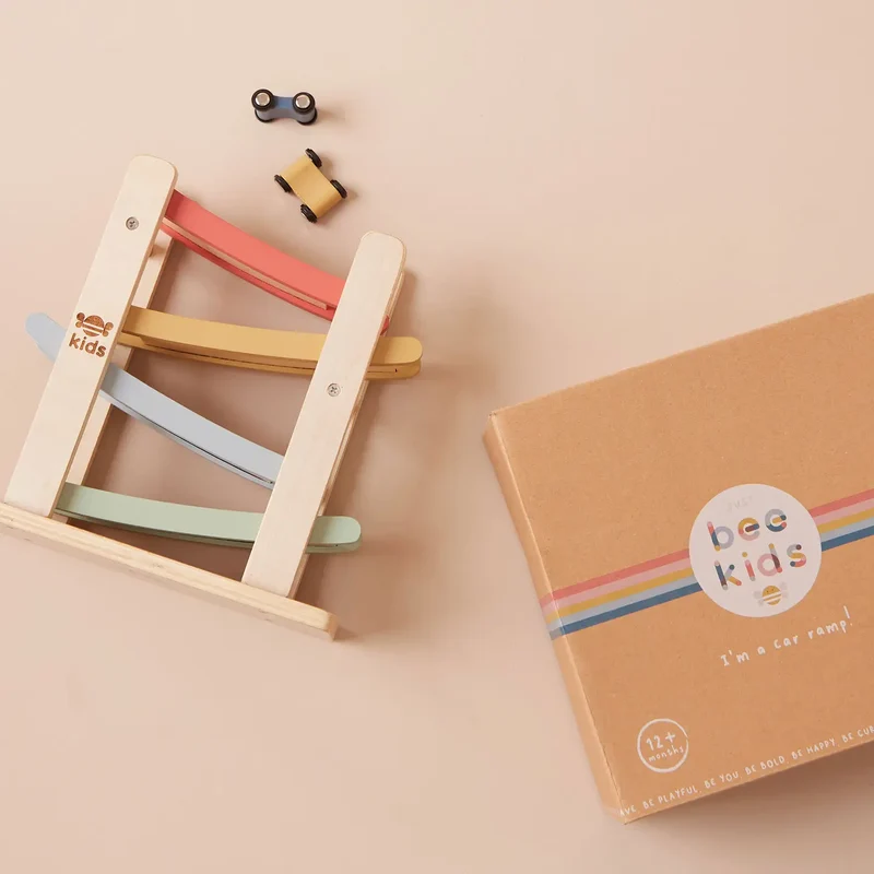 just bee kids Auto-Rampen-Spielzeug aus Holz