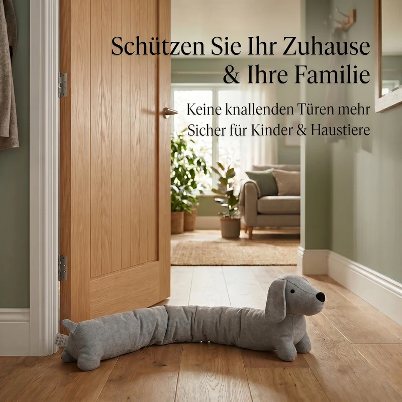 LIVMORE Türstopper mit Klemmschutz und Türschutz, Dunkelgrau