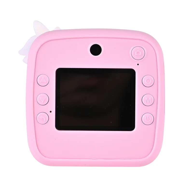 Kinder-Digitalkamera mit Sofortdruck-Funktion und Doppellinse, Größe 10x4,5x10 cm, Rosa