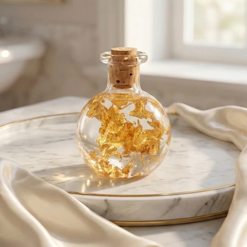 SEHR SELTENER TUCSON FIND - handgefertigt aus Italien 916 Gold in Glasflasche