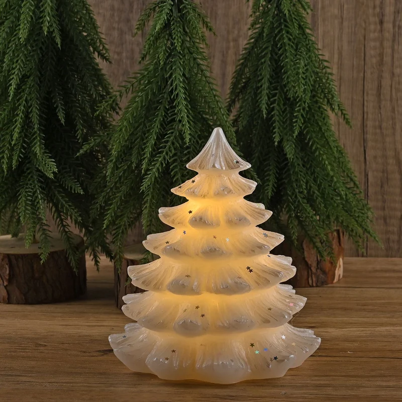 LED Kerze 13.5x15cm mit warmes Licht