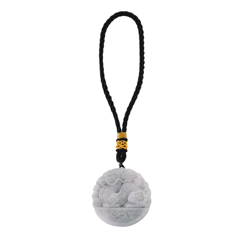 Qi-Lin-Hängedekor aus Myanmar-Jadeit Typ A, naturbelassene Reliefschnitzerei, 5cm - 332,30 ct.