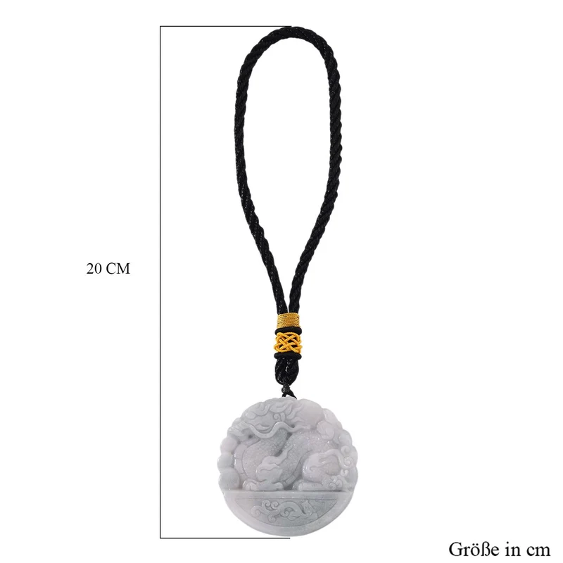 Qi-Lin-Hängedekor aus Myanmar-Jadeit Typ A, naturbelassene Reliefschnitzerei, 5cm - 332,30 ct.
