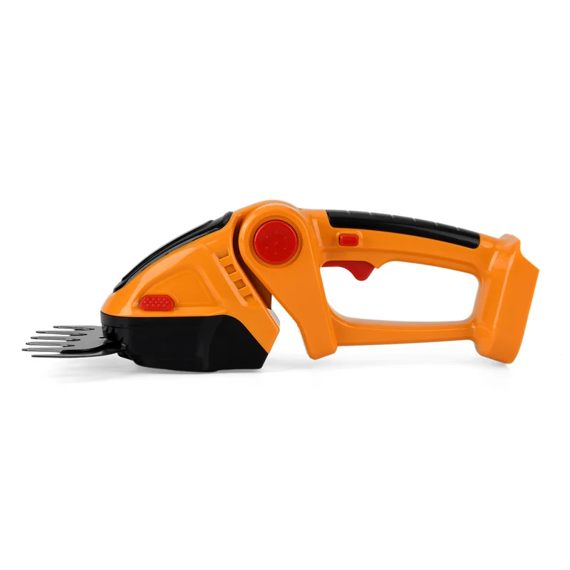 Akku Gras und Strauchschere, 2 in 1 Gartenschneider, 6000 mAh, 390 W, Gelb
