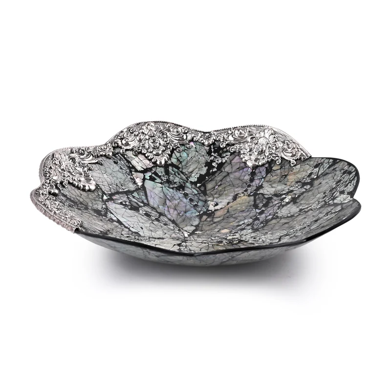 Royal Bali - Abalone Muschel Blütenförmige Dekoschale, 925 Silber
