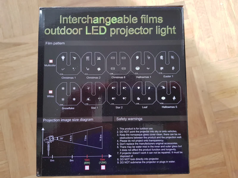 Licht: LED Projector HC-P604-12 Base (LED & Laser Licht + Motive)