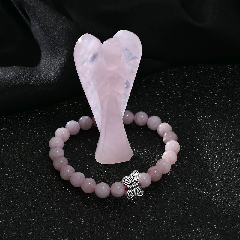 2er Set - Schutzengel aus Aventurin und Energie-Armband, Handgefertigt