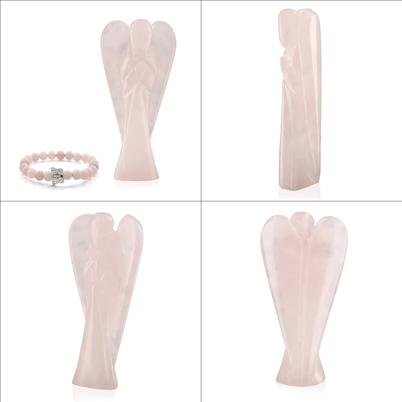 2er Set - Schutzengel aus Aventurin und Energie-Armband, Handgefertigt