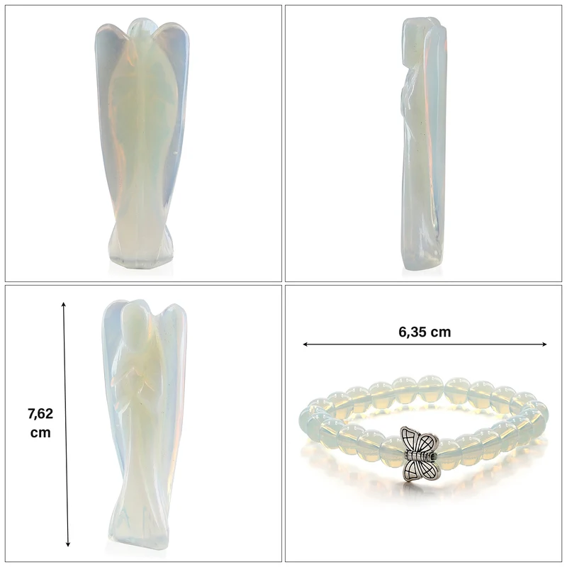2er Set - Schutzengel aus Aventurin und Energie-Armband, Handgefertigt