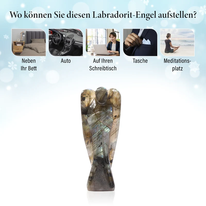2er Set - Schutzengel aus Aventurin und Energie-Armband, Handgefertigt
