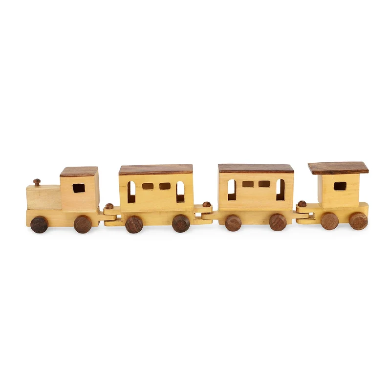 Handgefertigter Holzspielzeug-Hund auf Rädern, Größe 30x10x9 cm, Braun