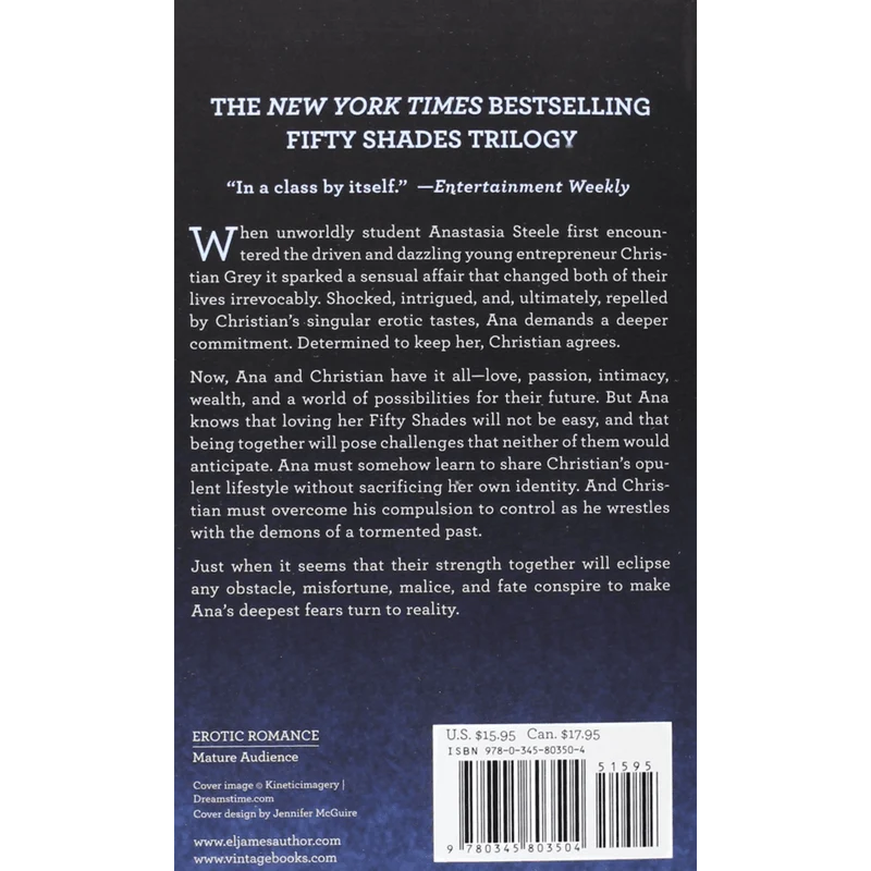 Fifty Shades Trilogy Fifty Shades Of Grey Fifty Shades Darker Fifty Shades Freed 3 volume Boxed Set By E L James