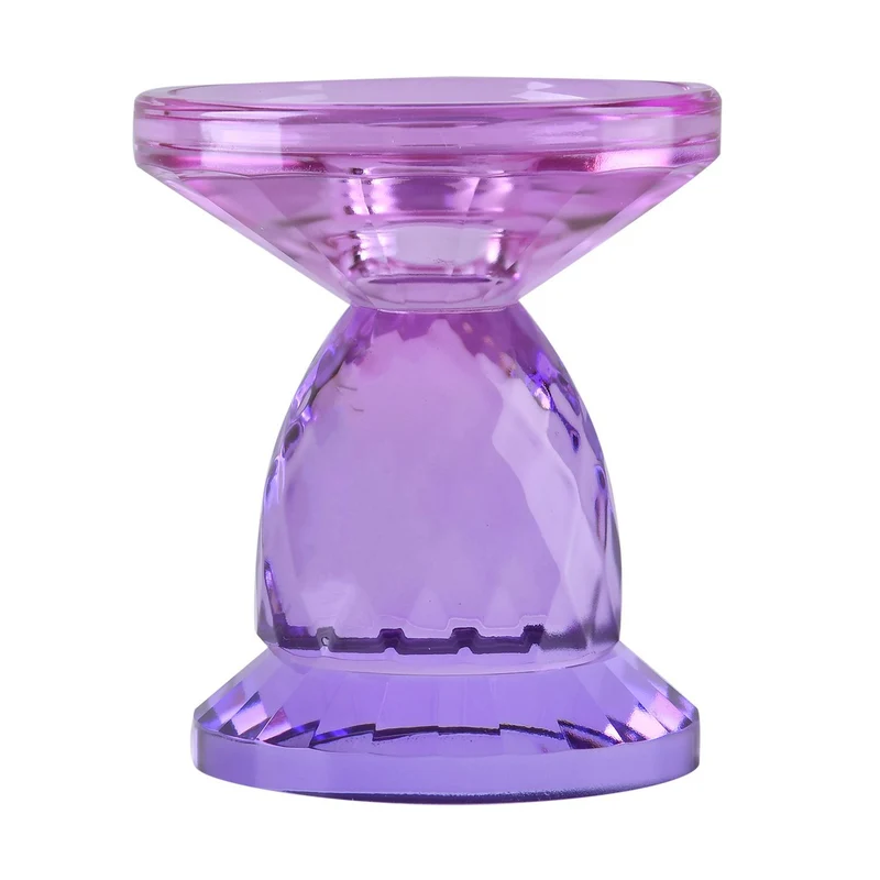 Ananasförmiger Kerzenhalter aus Glas, Größe:10x13cm, lila