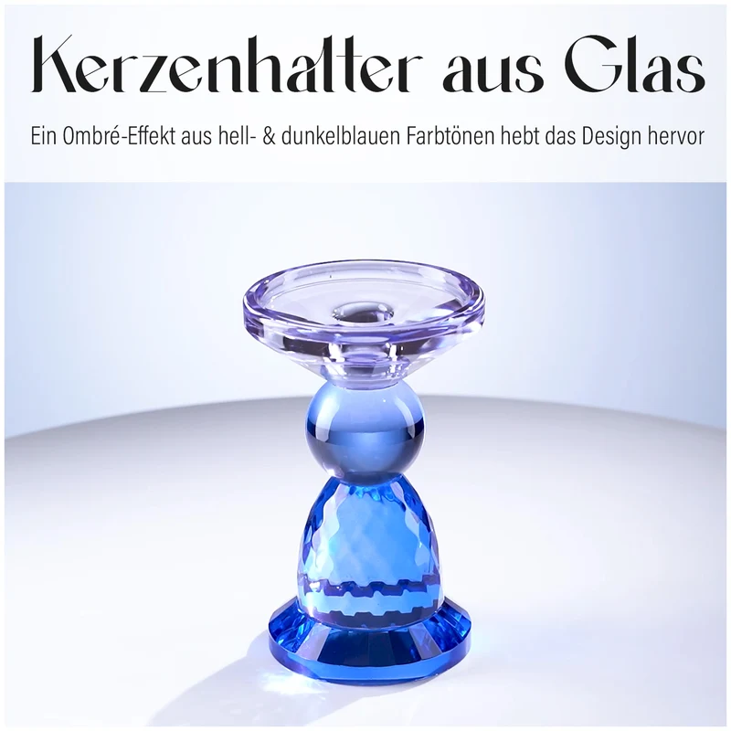 Ananasförmiger Kerzenhalter aus Glas, Größe:10x13cm, lila