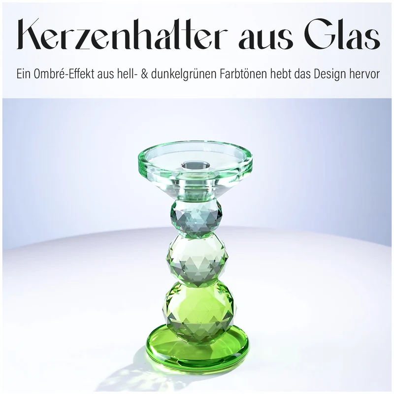 Ananasförmiger Kerzenhalter aus Glas, Größe:10x13cm, lila