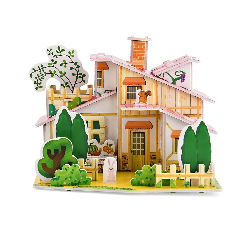 DIY 3D Set Haus zum Basteln und Dekorieren, 18x17x15 cm