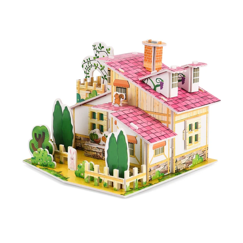 DIY 3D Set Haus zum Basteln und Dekorieren, 18x17x15 cm
