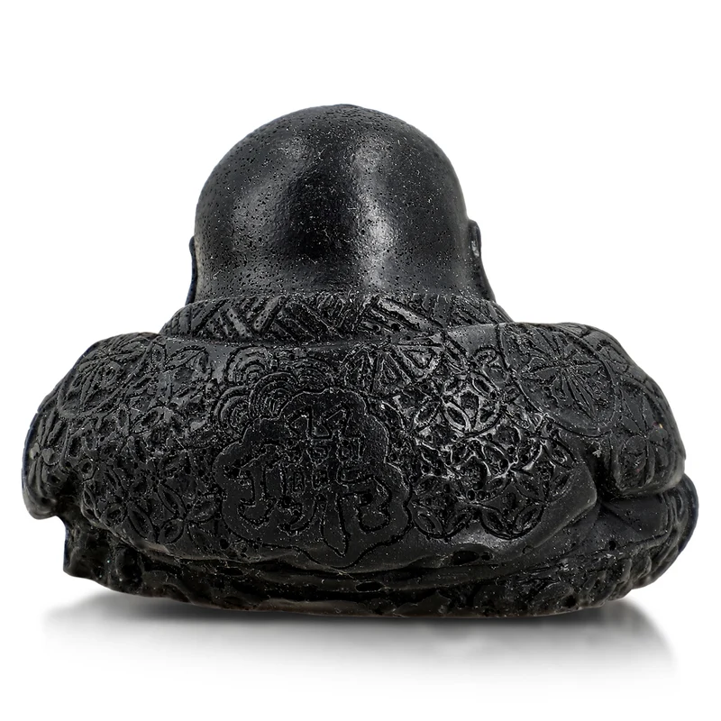 Handgeschnitzte Hasenfigur aus Roh-Schungit, ca. 10 x 8 cm