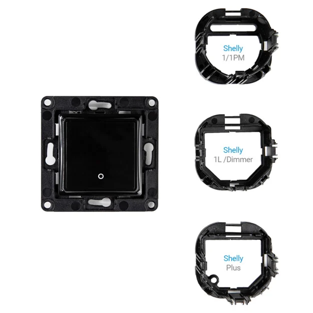 Shelly Wall Switch with 1 Button Black