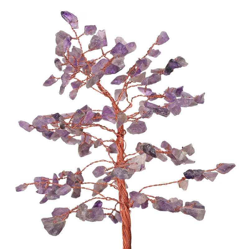 Amethyst Räucherkegelhalter mit Rückfluss Effekt und Kristallbaum, inkl. 30 Räucherkegel, 18 x 10 x 20 cm, Lila