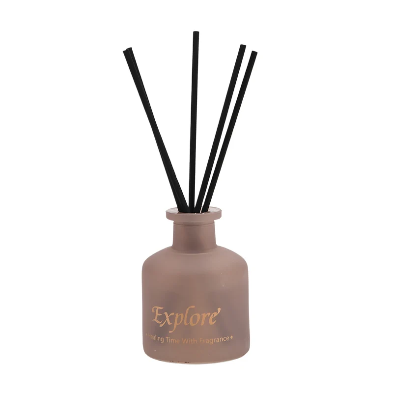 2er Set - Duftkerze 5 x 7 cm und Öl-Diffusor 50 ml mit Stäbchen, Brombeere & Lorbeerblatt