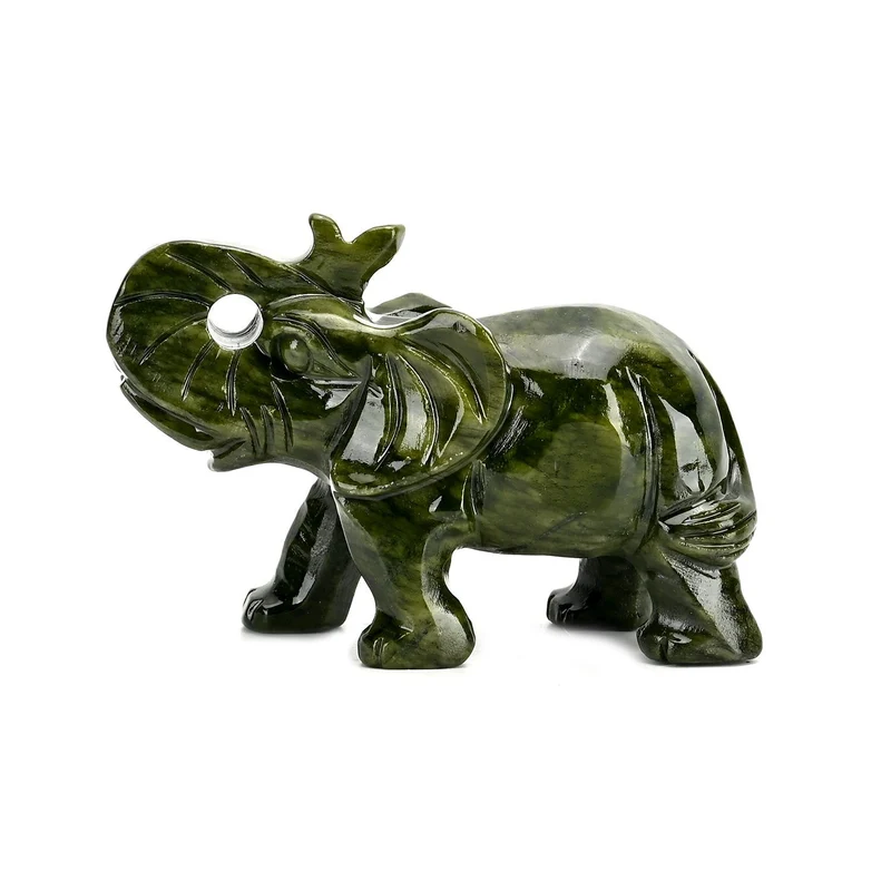 Handgefertigte Drachenfigur aus Serpentin, ca. 12 x 5 x 8 cm