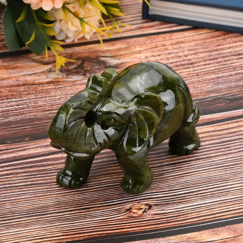Handgefertigte Drachenfigur aus Serpentin, ca. 12 x 5 x 8 cm