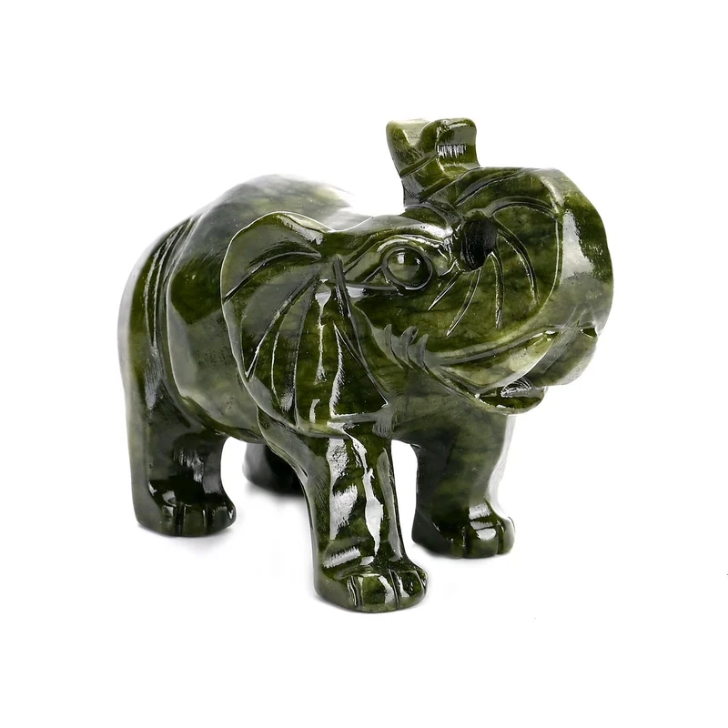 Handgefertigte Drachenfigur aus Serpentin, ca. 12 x 5 x 8 cm