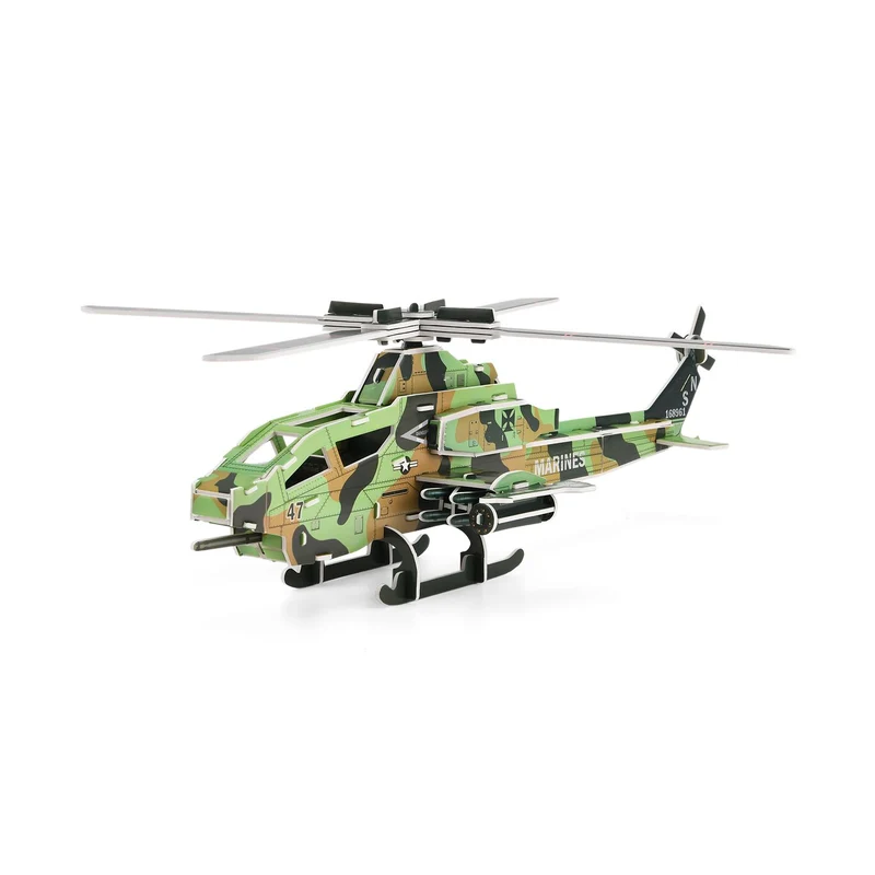 DIY 3D Set Hubschrauber zum Basteln und Dekorieren, 48x38x14 cm