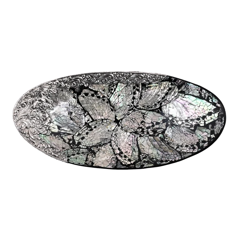 Royal Bali - Abalone Muschel Ovale Dekoschale, 925 Silber