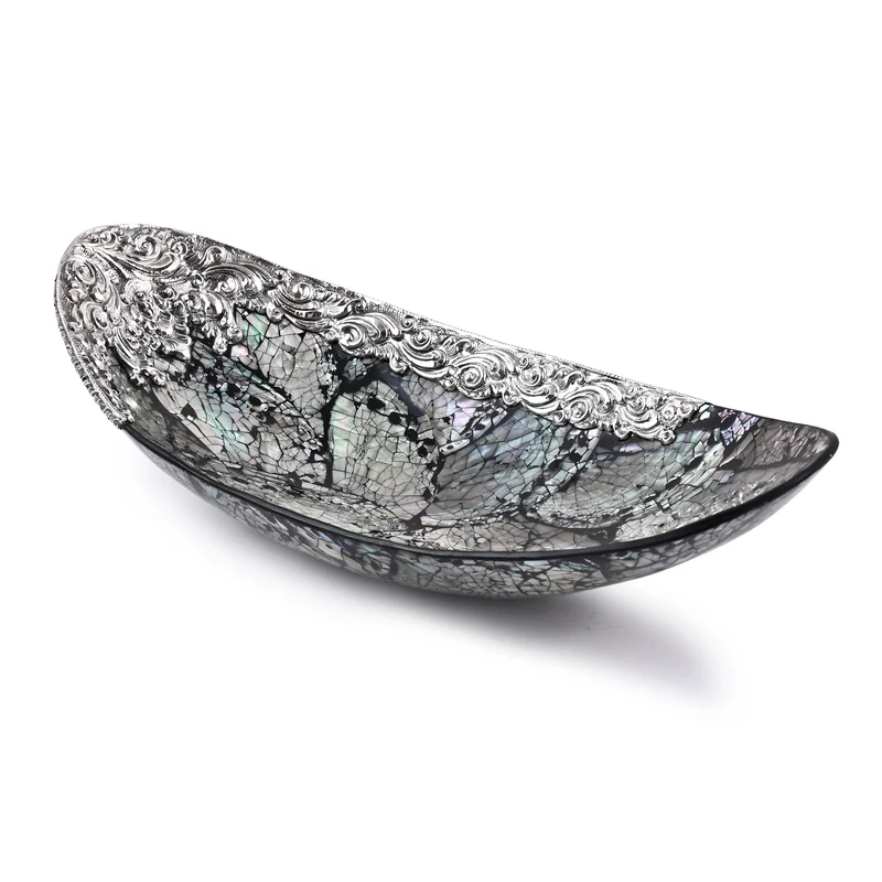 Royal Bali - Abalone Muschel Ovale Dekoschale, 925 Silber
