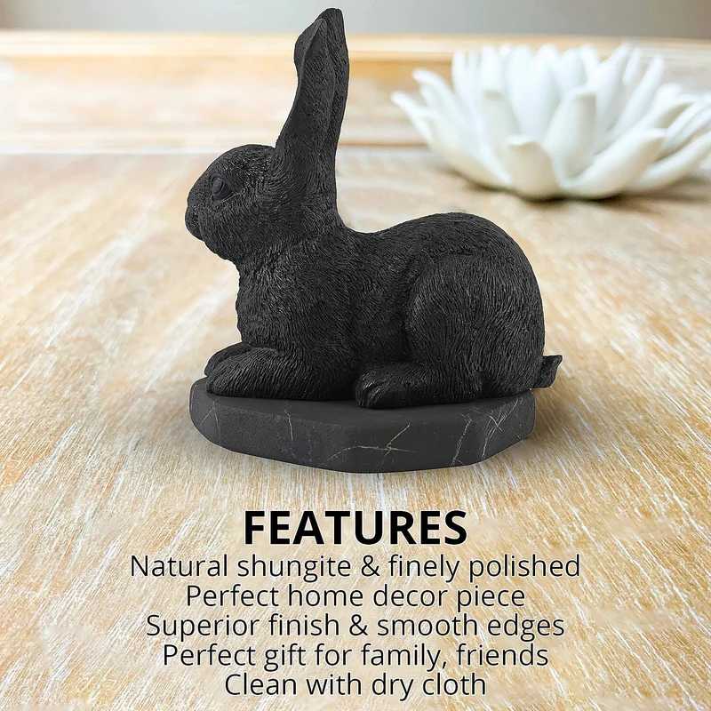 Rabbit Shungite Figurine 3.25x4.25