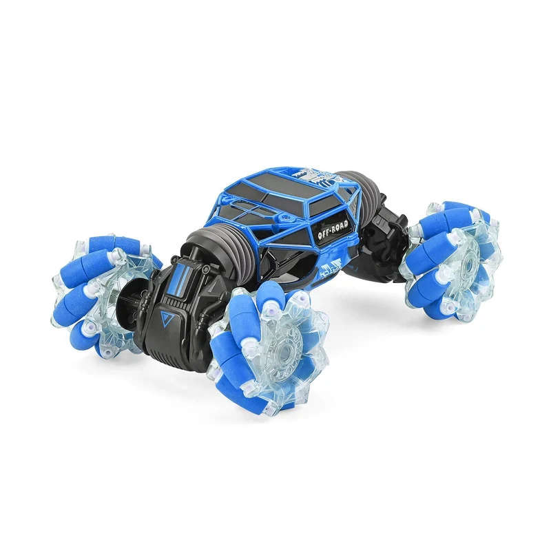 Mini-RC-Auto aus ABS, 2.4G, Vollantrieb mit Doppelfernsteuerung, Li-Po 14500/500mAh 3.7V, Musik und Radlicht, 25.5x15x7 cm