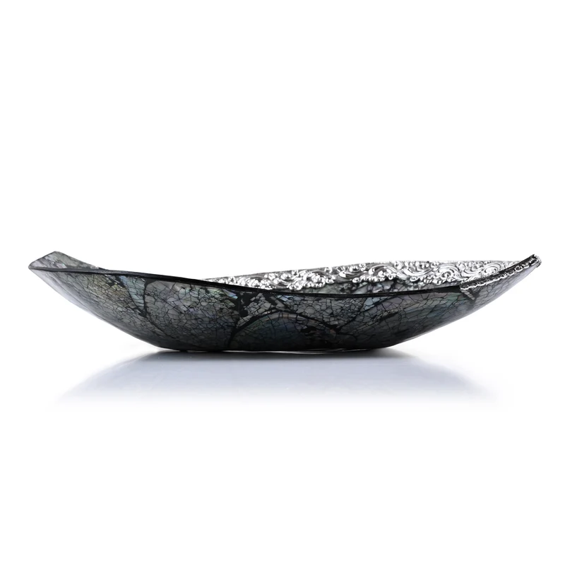 Royal Bali - Abalone Muschel Blattförmige Dekoschale, 925 Silber