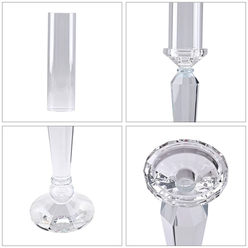 The 5th Season Kristall-Kerzenhalter, 59cm Höhe, transparent