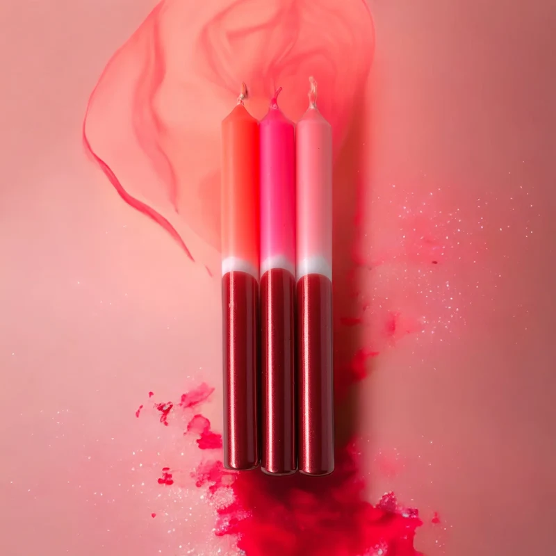 Stabkerzen “Dip Dye X-Mas Palladium” 3er-Set | pinkstories