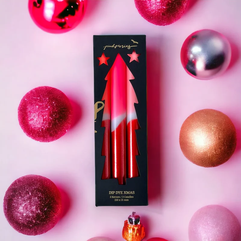 Stabkerzen “Dip Dye X-Mas Palladium” 3er-Set | pinkstories
